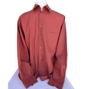 Crazy Horse Men's Terracotta Dress Shirt